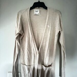 Abercrombie & Fitch boyfriend cream cardigan very Y2K iconic label Size X Small